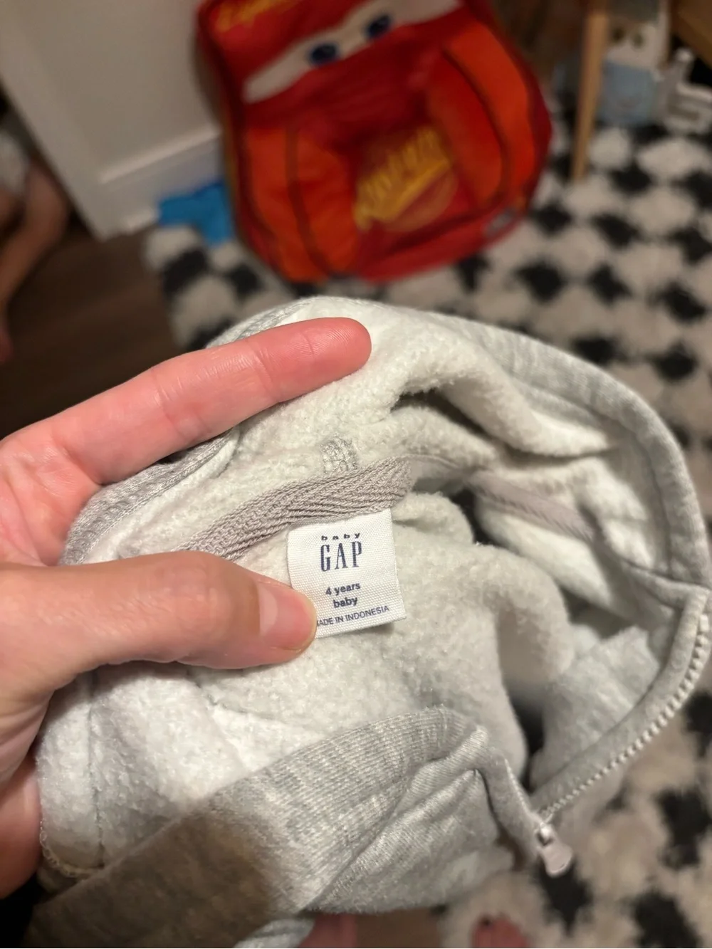 Kids Grey GAP BABY Zip-Up Hoodie with Hood 4T unisex